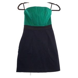 French Connection green/black/navy dress